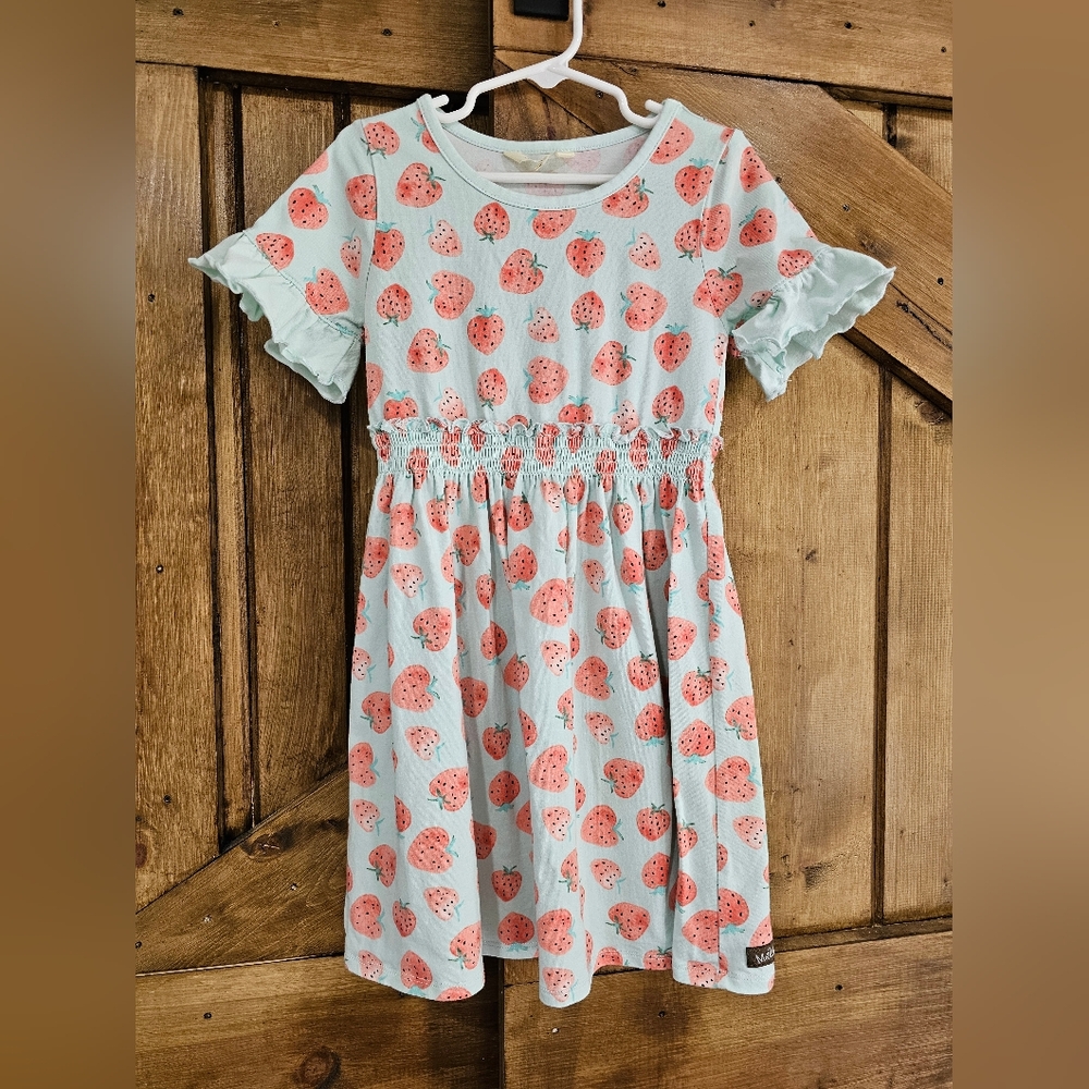 EUC Matilda Jane Let's Jam strawberry dress